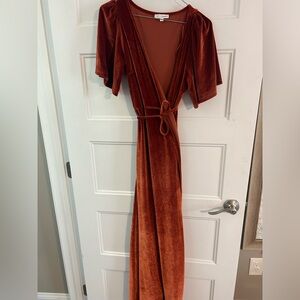 Bridesmaid dress/ wedding guest dress copper color